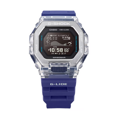 CASIO G-SHOCK GBX-100S-2D G-LIDE Surf Watch – MIP High-Def Display, Tide & Moon Data, Sunrise/Sunset, Bluetooth Smartphone Link, 200M Water Resistant, Stainless-Steel/Resin Bezel