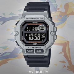 CASIO WS-1400H-1BV Sports Digital Watch – 60-Lap Memory, Front Stopwatch Button, 100M Water Resistant, 10-Year Battery, LED Light