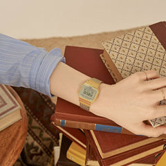 CASIO A700WMG-9ADF Vintage Model Watch – Classic Digital Design, Stainless Steel Band, Water-Resistant