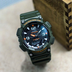 CASIO AQ-S810W-3AVDF Tough Solar Analog-Digital Watch – Solar Powered, Water-Resistant, Durable Men's Watch