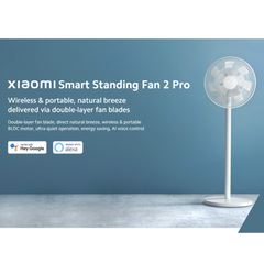 Xiaomi Smart Standing Fan 2 Pro – Wireless Portable DC Floor & Table Fan with 7+5 Double‑Layer Blades, 140° Ventilation, AI Voice & App Control