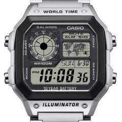 CASIO AE-1200WHD-1AVDF Digital Watch – Multi-Function, Water-Resistant, Stainless Steel Band