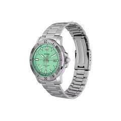 Casio MTP‑VD01D‑3E1VUDF Men’s Analog Watch – Tiffany/Blue Dial, Stainless Steel, 50 m Water Resistant, Date Display