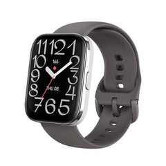 Smartwatch with a gray band on a white background