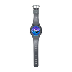 CASIO G-SHOCK GA-2100FLS-8A2DR Analog-Digital Watch – Carbon Core Guard Structure, Fluorescent Accents, Shock Resistant, Super Illuminator LED, World Time, 200M Water Resistance, Stopwatch & Timer – Men’s Sports Watch