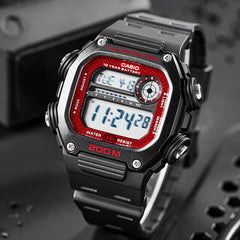 CASIO DW-291H-1BVDF Digital Men’s Watch – Rugged Resin Design, Super Illuminator LED, Stopwatch, Countdown Timer, 200M Water Resistant Sports Watch