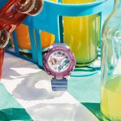 CASIO G‑SHOCK GMA‑S2200PE‑6ADR Women’s Analog‑Digital Watch – Translucent Playful Design, Carbon Core Guard, 200 M Water Resistant, Shock Resistant