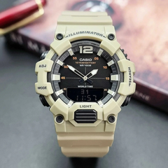 CASIO HDC-700-3A2VDF Analog-Digital Watch – Military-Inspired Design, Dual Time Display, Durable Resin Band, Water-Resistant