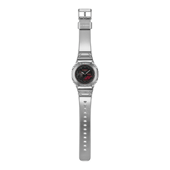 CASIO G-SHOCK GM-2100YRA-8ADR Analog Digital Men's Watch Silver Metal Bezel Tough Silicone Band 200M Water Resistant
