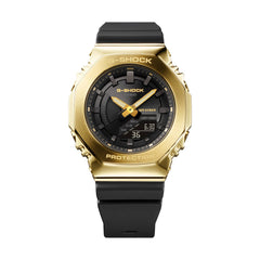 CASIO G-SHOCK GM-S2100GB-1ADR Women's Black & Gold Watch – Octagonal CasiOak Design, Compact Size, Shock Resistant, 200M Water Resistant