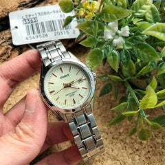 CASIO LTP-1335D Women’s Enticer Analog Watch – Stainless Steel, Day & Date Display, Elegant Quartz Movement, Water Resistant