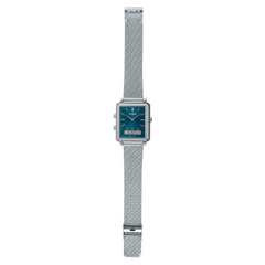 CASIO MTP-B205M-3EDF Men’s Analog-Digital Watch – Green Dial, Mesh Stainless Steel, Quartz & Water-Resistant