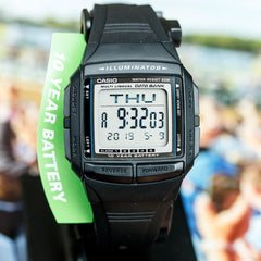 CASIO DB-36-1AVDF Unisex Digital Watch – 10-Year Battery, 30 Telememo, World Time, Dual Time, Water Resistant