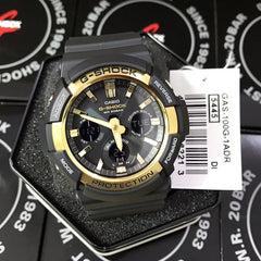 Casio G‑Shock GAS‑100G‑1ADR (Black/Gold) – Tough Solar Analog‑Digital Men’s Watch | Big‑Case, Shock‑Resistant, Street‑Style