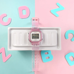 CASIO LA-20WHS-4ADF Digital Women’s Watch – Pink Resin Band, Stopwatch, Alarm, LED Light, Compact Design, Water Resistant POP Series