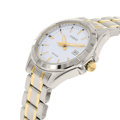 CASIO MTP-1308SG-7AVDF Men’s Analog Watch – Silver-White Dial, Gold-Tone Case & Bracelet, Classic Design
