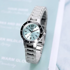 CASIO LTP-1177A-3ADF Women’s Analog Watch – Mint Green Dial, Stainless Steel Bracelet, Quartz Accuracy, Water Resistant