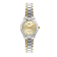 CASIO LTP-1275SG-9ADF Women’s Analog Watch – Two-Tone Stainless Steel, Champagne Dial, Quartz Movement, 30m Water Resistant