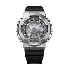 CASIO G-SHOCK GM-S110-1ADR Women's Black Metal Watch – Compact Skeleton Dial, Shock Resistant, 200M Water Resistant, Analog-Digital Display