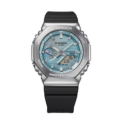 CASIO G-SHOCK GBM-2100A-1A2 – Metal-Covered “CasiOak” with Tough Solar & Bluetooth, Blue Dial, 200M Water Resistant, Super Illuminator, Bio-Based Resin Band