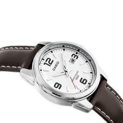 CASIO LTP-1314L-7AVDF Women's Casual Analog Watch – Classic White Dial with Leather Strap, Stylish & Comfortable Timepiece