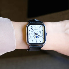 CASIO MTP-M305L-7AVDF Men's White Dial Leather Strap Watch | Multi-Dial Analog Quartz Wristwatch | Day-Date-24H Subdials | Classic Casio Business & Casual Watch for Men