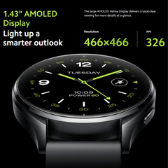 Xiaomi Watch 2 (Global) Smart Watch – 1.43″ AMOLED, Wear OS by Google, Snapdragon W5+ Gen 1, Dual-Band L1+L5 GPS, 32GB Storage, 5ATM, Up to 65-Hour Battery