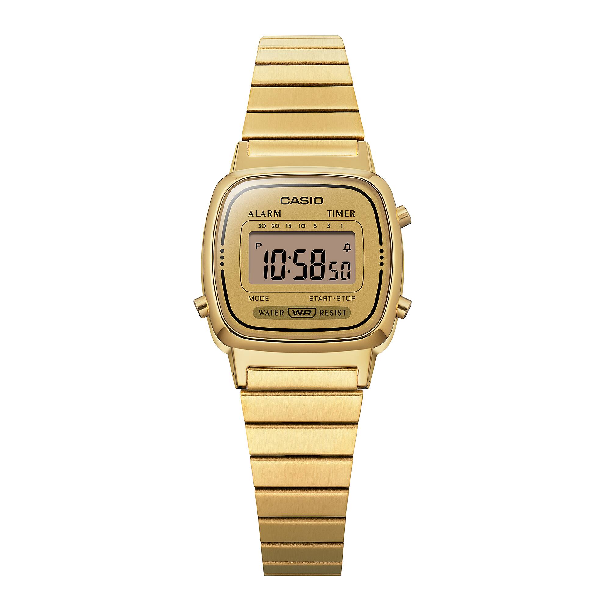 CASIO LA670WGA-9DF Women’s Vintage Digital Watch – Gold Stainless Steel, Classic Retro Design, Alarm, Stopwatch, Daily Wear Timepiece - THE HAPPY BUY