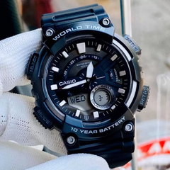 CASIO AEQ-110W-1AVDF Analog-Digital Combination Watch – Dual Time Display, Water-Resistant, Durable Resin Band