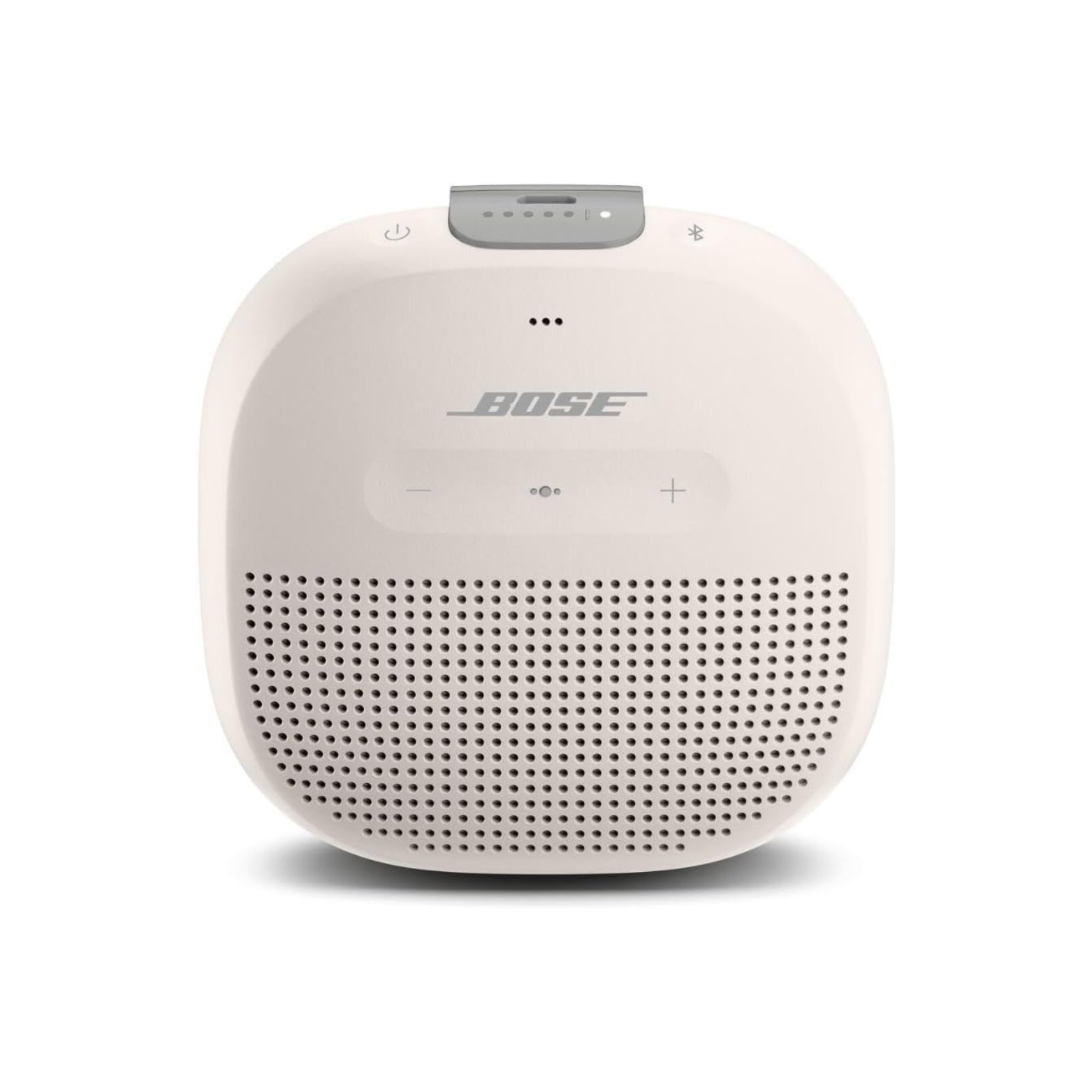 White Bose speaker on a white background