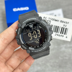CASIO AE-1500WH-8BVDF Standard Digital Watch – Multi-Function, Water-Resistant, Durable Resin Band