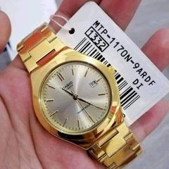 CASIO MTP-1170N Series Men’s Analog Watch – Gold-Tone Stainless Steel, Minimalist Dial, Date Display, Quartz, Water Resistant
