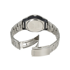 CASIO AW-80D-1AVDF Analog-Digital Men’s Watch – Stainless Steel Band, World Time, LED Light, 10-Year Battery, 50M Water Resistant