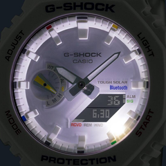CASIO G-SHOCK GA-B2100FC-7A Analog-Digital Men’s Watch, Tough Solar, Bluetooth Connectivity, 200M Water Resistant, White Resin Strap