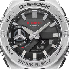CASIO G-SHOCK GST-B500D-1ADR Men's Bluetooth Solar Watch – G-STEEL Stainless Steel, Tough Solar, Shock Resistant, 200M Water Resistant, World Time