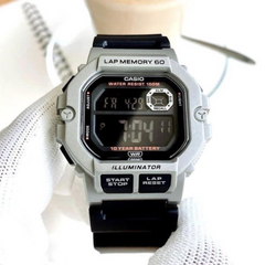 CASIO WS-1400H-1BV Sports Digital Watch – 60-Lap Memory, Front Stopwatch Button, 100M Water Resistant, 10-Year Battery, LED Light