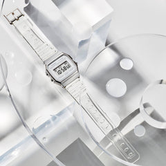 CASIO F-91WS-7HDF Digital Watch – Classic White Resin Band, Retro Style, Multi-Function Features, Water-Resistant