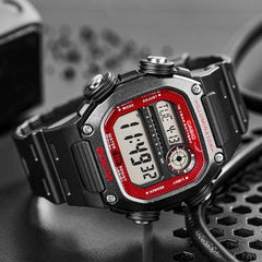 CASIO DW-291H-1BVDF Digital Men’s Watch – Rugged Resin Design, Super Illuminator LED, Stopwatch, Countdown Timer, 200M Water Resistant Sports Watch