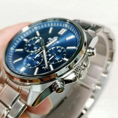 CASIO EDIFICE EFV-650D-2AVUDF Men’s Chronograph Watch – Blue Sunray Dial, Stainless Steel Bracelet, Quartz, Date, Mineral Glass, 100M Water Resistant