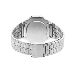 CASIO A171WE-1ADF Vintage Retro Digital Watch | Classic Silver Stainless Steel Men’s Watch | LED Light, Stopwatch, Alarm, Water Resistant