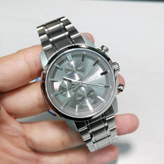 CASIO MTP‑E510D‑8AVDF Men’s Chronograph Watch – Grey Dial Stainless Steel, 50 m Water‑Resistant & Quartz
