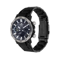 CASIO EDIFICE ECB-2000DD-1ADF Men’s Bluetooth Solar Chronograph Watch – Stainless Steel Band, Carbon Dial, Smartphone Link, 100M Water Resistant