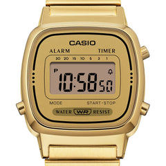 CASIO LA670WGA-9DF Women’s Vintage Digital Watch – Gold Stainless Steel, Classic Retro Design, Alarm, Stopwatch, Daily Wear Timepiece - THE HAPPY BUY