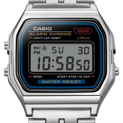 Casio A159W-N1DF Classic Digital Watch – Retro Stainless Steel, LED, Waterproof