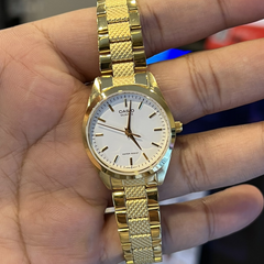 CASIO LTP-1274G-7ADF Women's Analog Watch – Elegant Gold-Tone Stainless Steel with White Dial, Timeless & Classic Timepiece