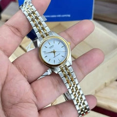 CASIO LTP-1129G-7ARDF Women’s Analog Watch – Two-Tone Stainless Steel, Classic Round Dial, Quartz Movement, Elegant Daily Wear Timepiece