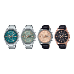 CASIO EDIFICE EFV-610ECL-1AUDF Men’s Chronograph – Black Dial, Genuine Leather Strap, Quartz, Date, Mineral Glass, 100M Water Resistant Stainless Steel Watch