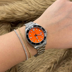 Casio MDV-10D-4A1VDF Dive Watch | Red Dial Analog Stainless Steel Wristwatch | 200M Water Resistant Quartz Watch | Casio Standard Series