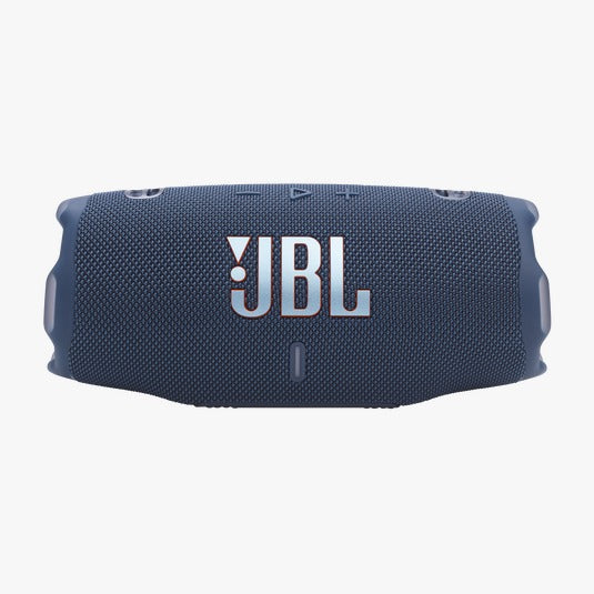 Blue JBL speaker on a white background