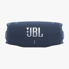 Blue JBL speaker on a white background